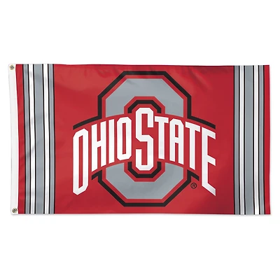 WinCraft Ohio State Buckeyes 3' x 5' Vertical Stripe Deluxe Single-Sided Flag