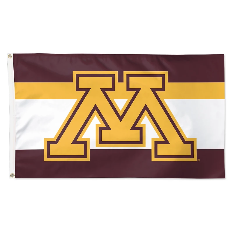 WinCraft Minnesota Golden Gophers 3' x 5' Horizontal Stripe Deluxe Single-Sided Flag