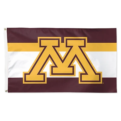 WinCraft Minnesota Golden Gophers 3' x 5' Horizontal Stripe Deluxe Single-Sided Flag