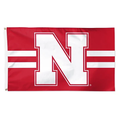 WinCraft Nebraska Huskers 3' x 5' Horizontal Stripe Deluxe Single-Sided Flag