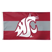 WinCraft Washington State Cougars 3' x 5' Horizontal Stripe Deluxe Single-Sided Flag