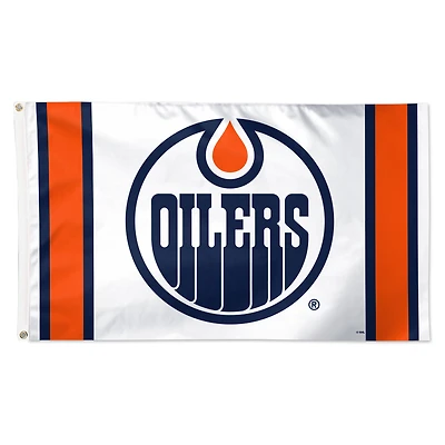 WinCraft Edmonton Oilers 3' x 5' Vertical Stripe Deluxe Single-Sided Flag