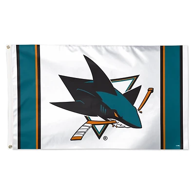 WinCraft San Jose Sharks 3' x 5' Vertical Stripe Deluxe Single-Sided Flag