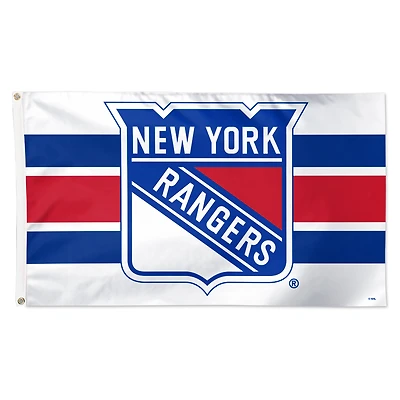 WinCraft New York Rangers 3' x 5' Horizontal Stripe Deluxe Single-Sided Flag