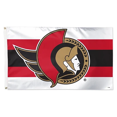 WinCraft Ottawa Senators 3' x 5' Horizontal Stripe Deluxe Single-Sided Flag