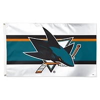 WinCraft San Jose Sharks 3' x 5' Horizontal Stripe Deluxe Single-Sided Flag