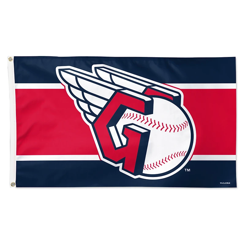 WinCraft Cleveland Guardians 3' x 5' Horizontal Stripe Deluxe Single-Sided Flag