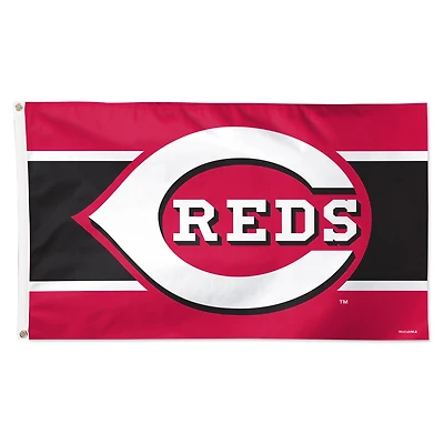 WinCraft Cincinnati Reds 3' x 5' Horizontal Stripe Deluxe Single-Sided Flag