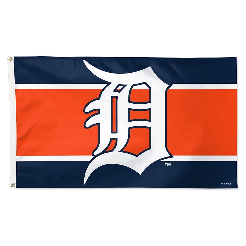 WinCraft Detroit Tigers 3' x 5' Horizontal Stripe Deluxe Single-Sided Flag