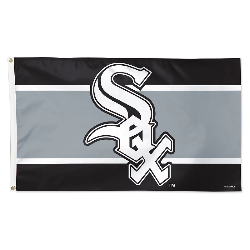 WinCraft Chicago White Sox 3' x 5' Horizontal Stripe Deluxe Single-Sided Flag