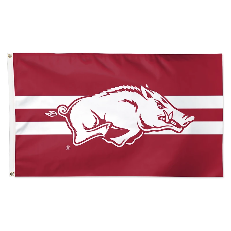 WinCraft Arkansas Razorbacks 3' x 5' Horizontal Stripe Deluxe Single-Sided Flag