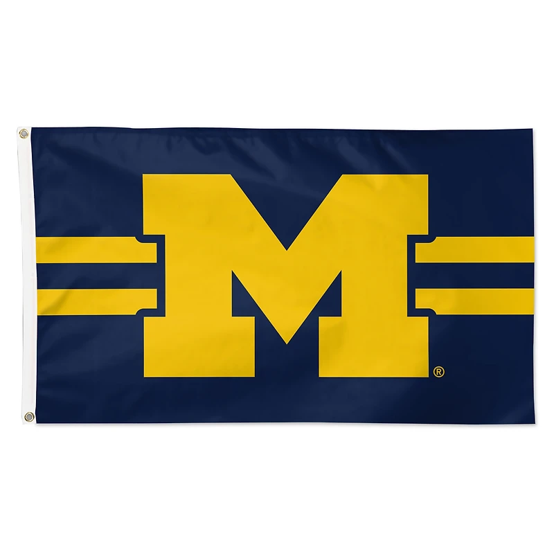 WinCraft Michigan Wolverines 3' x 5' Horizontal Stripe Deluxe Single-Sided Flag