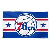 WinCraft Philadelphia 76ers 3' x 5' Horizontal Stripe Deluxe Single-Sided Flag
