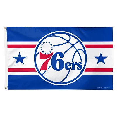 WinCraft Philadelphia 76ers 3' x 5' Horizontal Stripe Deluxe Single-Sided Flag