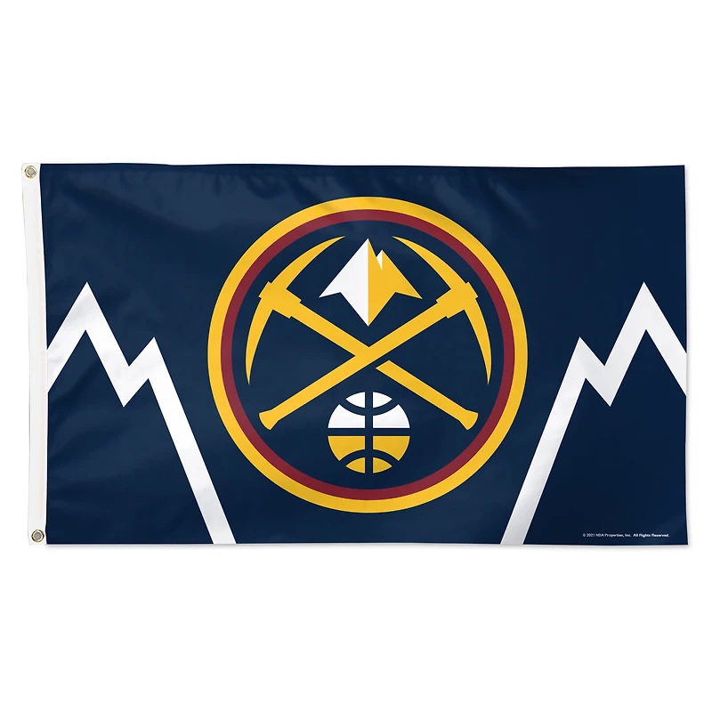 WinCraft Denver Nuggets 3' x 5' Horizontal Stripe Deluxe Single-Sided Flag