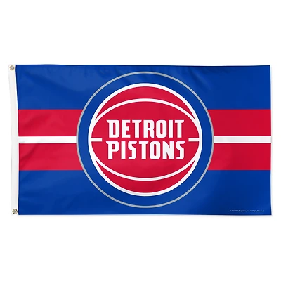 WinCraft Detroit Pistons 3' x 5' Horizontal Stripe Deluxe Single-Sided Flag