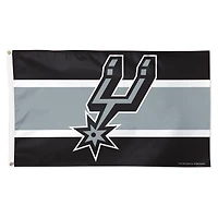 WinCraft San Antonio Spurs 3' x 5' Horizontal Stripe Deluxe Single-Sided Flag
