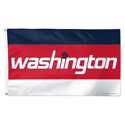 WinCraft Washington Wizards 3' x 5' Horizontal Stripe Deluxe Single-Sided Flag