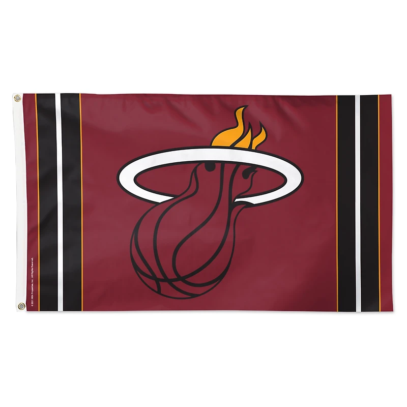 WinCraft Miami Heat 3' x 5' Vertical Stripe Deluxe Single-Sided Flag