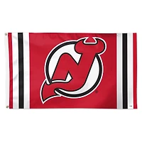 WinCraft New Jersey Devils 3' x 5' Logo Stripe Deluxe Single-Sided Flag