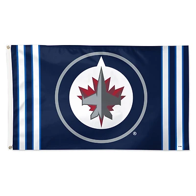 WinCraft Winnipeg Jets 3' x 5' Logo Stripe Deluxe Single-Sided Flag