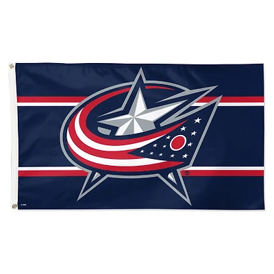 WinCraft Columbus Blue Jackets 3' x 5' Team Stripe Deluxe Single-Sided Flag