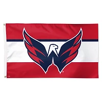 WinCraft Washington Capitals 3' x 5' Team Stripe Deluxe Single-Sided Flag