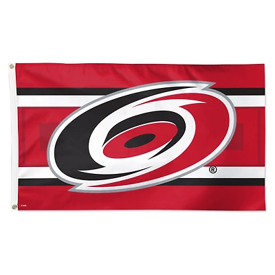 WinCraft Carolina Hurricanes 3' x 5' Team Stripe Deluxe Single-Sided Flag