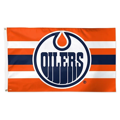 WinCraft Edmonton Oilers 3' x 5' Team Stripe Deluxe Single-Sided Flag
