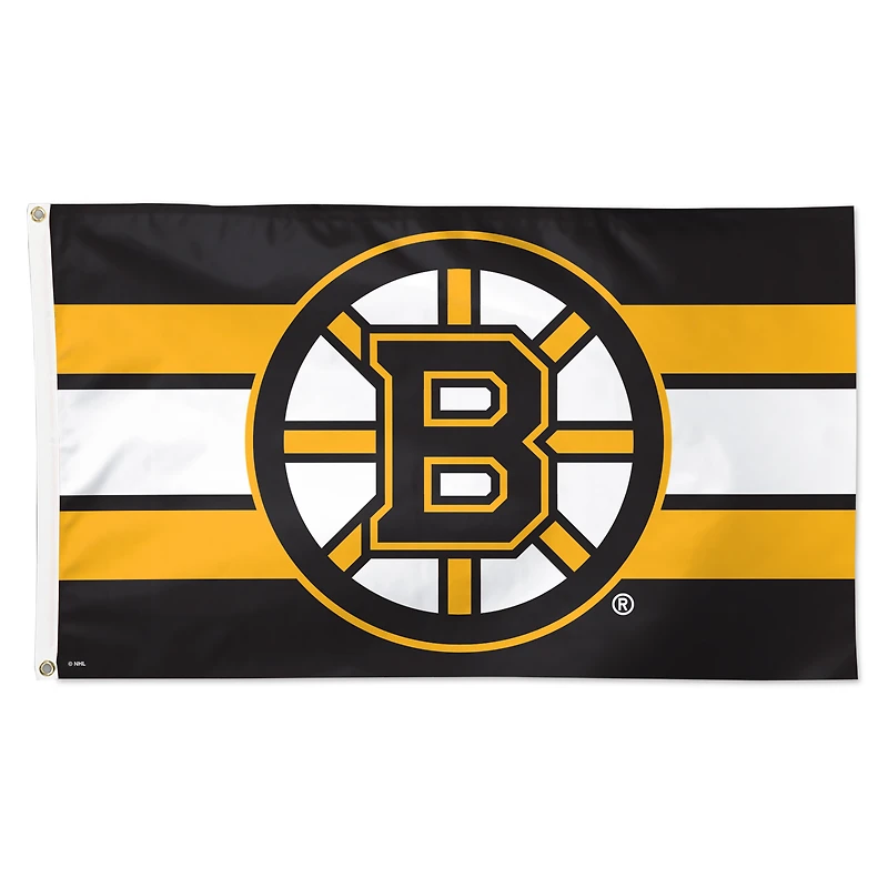 WinCraft Boston Bruins 3' x 5' Team Stripe Deluxe Single-Sided Flag