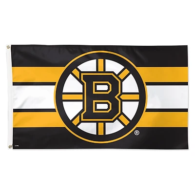 WinCraft Boston Bruins 3' x 5' Team Stripe Deluxe Single-Sided Flag