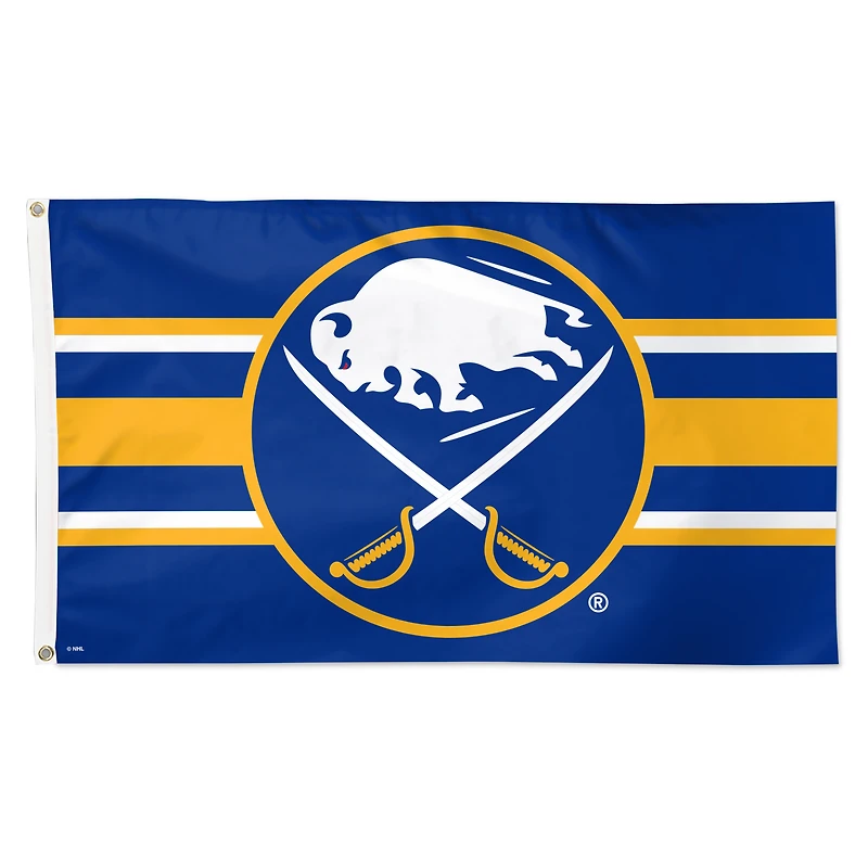 WinCraft Buffalo Sabres 3' x 5' Team Stripe Deluxe Single-Sided Flag