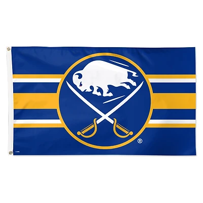 WinCraft Buffalo Sabres 3' x 5' Team Stripe Deluxe Single-Sided Flag