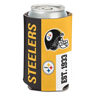 WinCraft Pittsburgh Steelers 12oz. Full-Coverage Colorblock Pattern Can Cooler