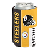 WinCraft Pittsburgh Steelers 12oz. Full-Coverage Colorblock Pattern Can Cooler