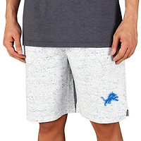 Men's Concepts Sport White/Charcoal Detroit Lions Throttle Knit Jam Shorts