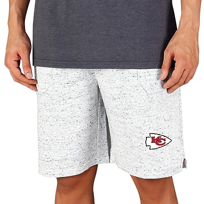 Men's Concepts Sport White/Charcoal Kansas City Chiefs Throttle Knit Jam Shorts