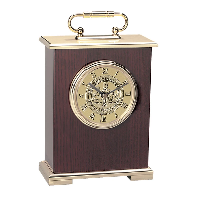 Gold Winston-Salem State Rams Carriage Clock