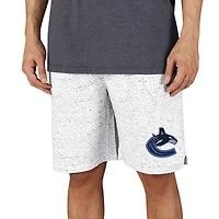 Men's Concepts Sport White/Charcoal Vancouver Canucks Throttle Knit Jam Shorts