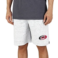 Men's Concepts Sport White/Charcoal Carolina Hurricanes Throttle Knit Jam Shorts