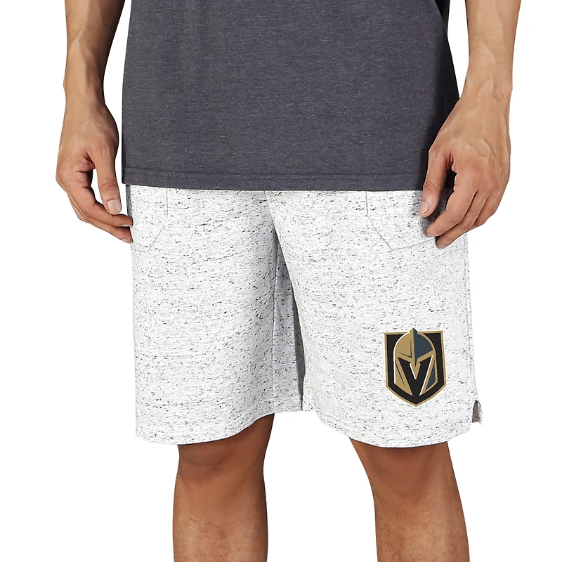 Men's Concepts Sport White/Charcoal Vegas Golden Knights Throttle Knit Jam Shorts