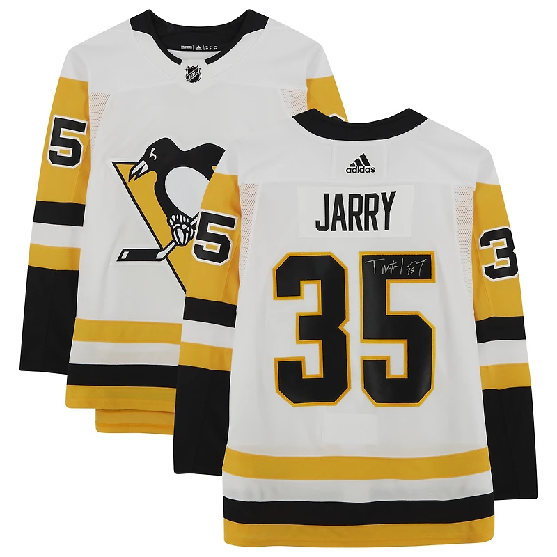 Tristan Jarry White Pittsburgh Penguins Autographed adidas Authentic Jersey