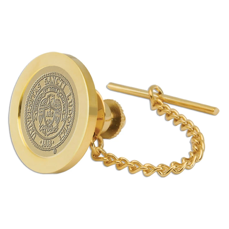 Gold Saint Louis Billikens Shield Tie Tack/Lapel Pin