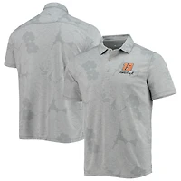 Men's Tommy Bahama Gray Martin Truex Jr. Miramar Blooms Polo