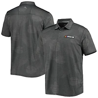 Men's Tommy Bahama Charcoal NASCAR Palm Coast Delray Frond IslandZone Polo