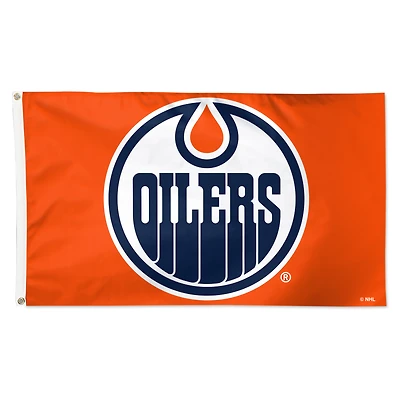 WinCraft Edmonton Oilers 3' x 5' Single-Sided Deluxe Team Flag