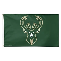 WinCraft Milwaukee Bucks 3' x 5' Single-Sided Deluxe Primary Team Flag