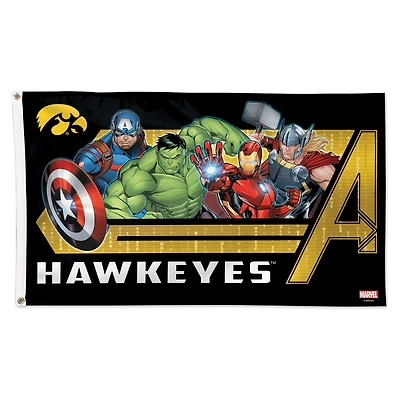WinCraft Iowa Hawkeyes 3' x 5' Single-Sided Deluxe Avengers Flag