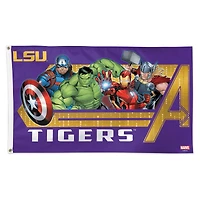 WinCraft LSU Tigers 3' x 5' Single-Sided Deluxe Avengers Flag