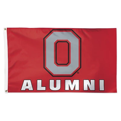 WinCraft Ohio State Buckeyes 3' x 5' Single-Sided Deluxe Alumni School Supporter Logo Flag